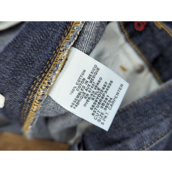 Ralph Lauren C-5 Polo Jeans Mens 36x32 Blue Denim Carpenter Dark Wash - Picture 7 of 12